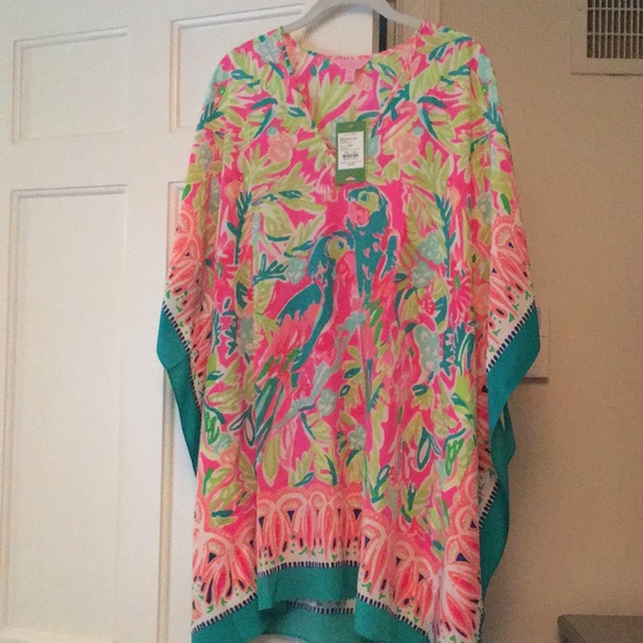 lilly pulitzer atlin silk caftan